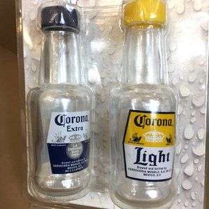 * Corona Extra & Light Beer Bottles Salt Pepper NWT